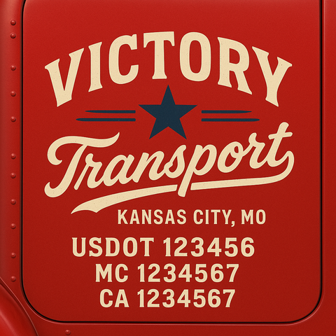 Truck Door Decal Lettering Sticker Signs | Add Your Info - Create Your Own Semi-Truck Door Signs