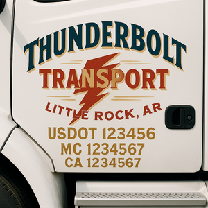 Truck Door Decal Lettering Sticker Signs | Add Your Info - Create Your Own Semi-Truck Door Signs