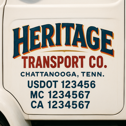 Truck Door Decal Lettering Sticker Signs | Add Your Info - Create Your Own Semi-Truck Door Signs