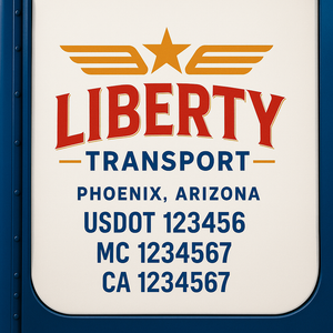 Truck Door Decal Lettering Sticker Signs | Add Your Info - Create Your Own Semi-Truck Door Signs