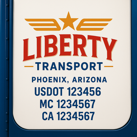 Truck Door Decal Lettering Sticker Signs | Add Your Info - Create Your Own Semi-Truck Door Signs