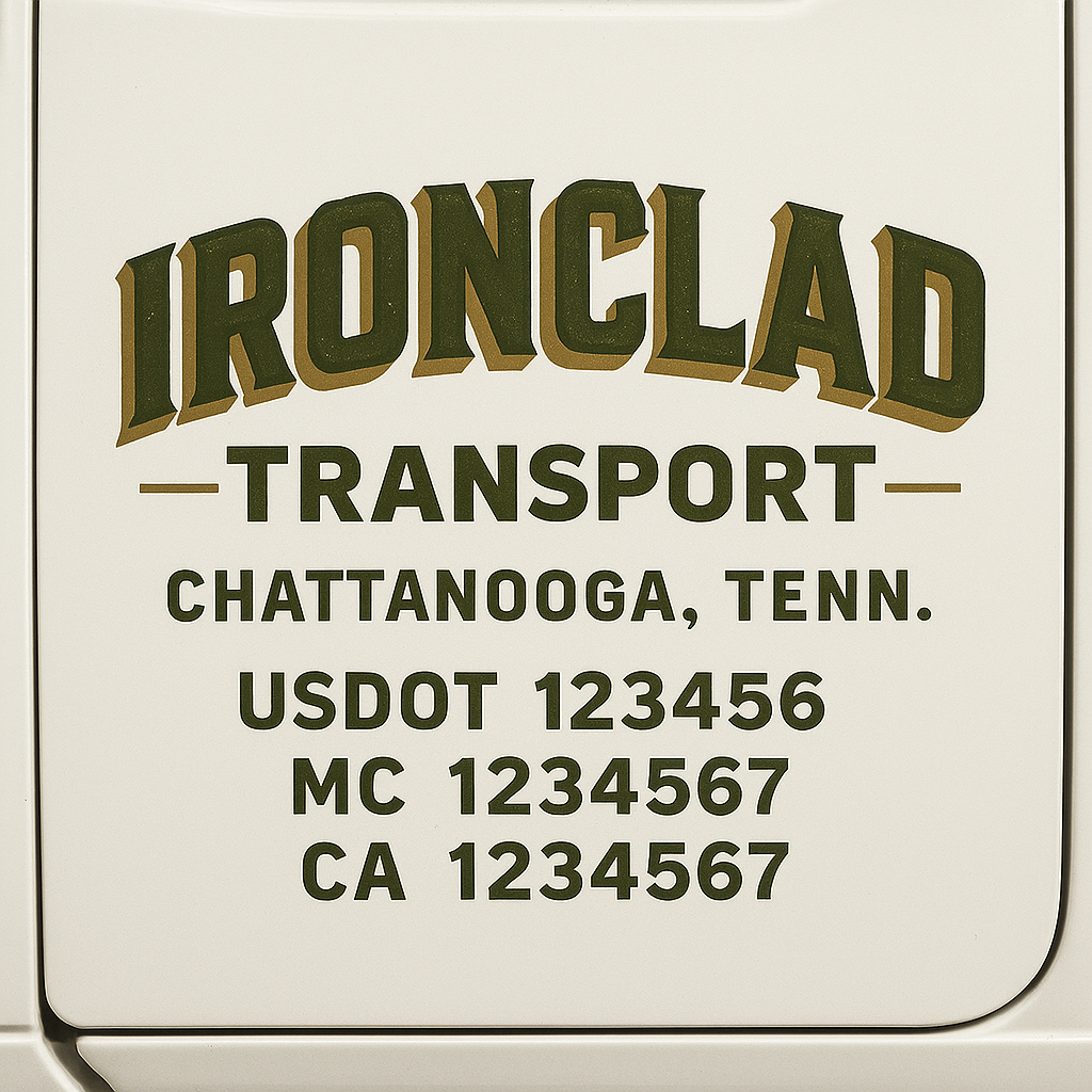 Truck Door Decal Lettering Sticker Signs | Add Your Info - Create Your Own Semi-Truck Door Signs