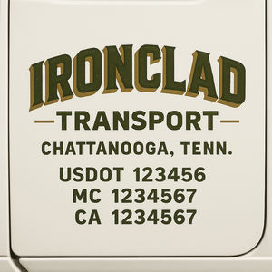 Truck Door Decal Lettering Sticker Signs | Add Your Info - Create Your Own Semi-Truck Door Signs