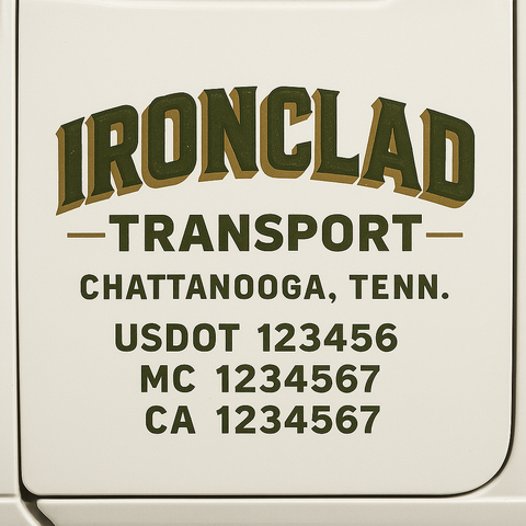 Truck Door Decal Lettering Sticker Signs | Add Your Info - Create Your Own Semi-Truck Door Signs