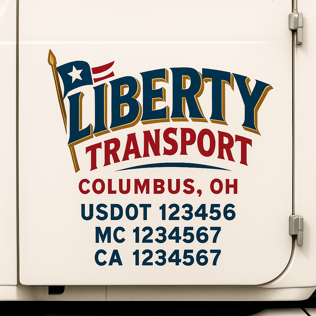 Truck Door Decal Lettering Sticker Signs | Add Your Info - Create Your Own Semi-Truck Door Signs