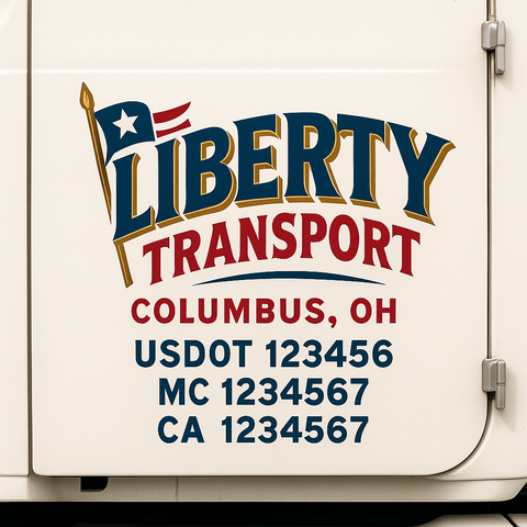 Truck Door Decal Lettering Sticker Signs | Add Your Info - Create Your Own Semi-Truck Door Signs