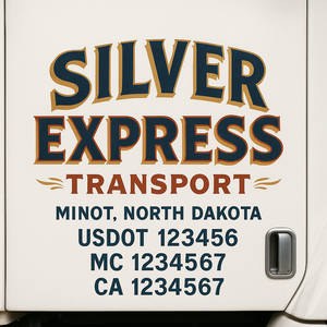 Truck Door Decal Lettering Sticker Signs | Add Your Info - Create Your Own Semi-Truck Door Signs