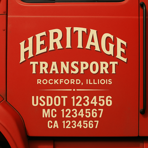 Truck Door Decal Lettering Sticker Signs | Add Your Info - Create Your Own Semi-Truck Door Signs
