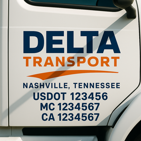 Truck Door Decal Lettering Sticker Signs | Add Your Info - Create Your Own Semi-Truck Door Signs