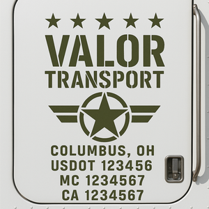 Truck Door Decal Lettering Sticker Signs | Add Your Info - Create Your Own Semi-Truck Door Signs