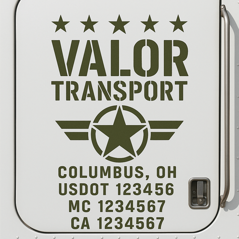 Truck Door Decal Lettering Sticker Signs | Add Your Info - Create Your Own Semi-Truck Door Signs