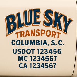 Truck Door Decal Lettering Sticker Signs | Add Your Info - Create Your Own Semi-Truck Door Signs