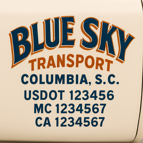 Truck Door Decal Lettering Sticker Signs | Add Your Info - Create Your Own Semi-Truck Door Signs