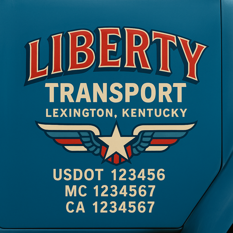 Truck Door Decal Lettering Sticker Signs | Add Your Info - Create Your Own Semi-Truck Door Signs
