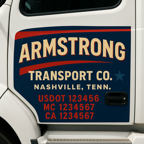 Truck Door Decal Lettering Sticker Signs | Add Your Info - Create Your Own Semi-Truck Door Signs