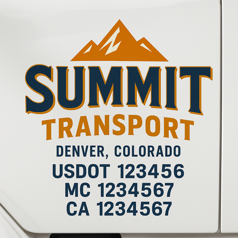 Truck Door Decal Lettering Sticker Signs | Add Your Info - Create Your Own Semi-Truck Door Signs