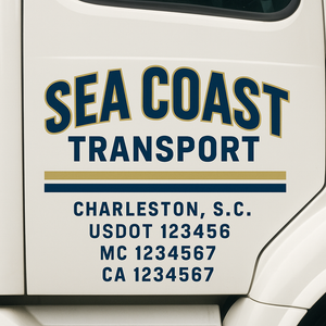 Truck Door Decal Lettering Sticker Signs | Add Your Info - Create Your Own Semi-Truck Door Signs