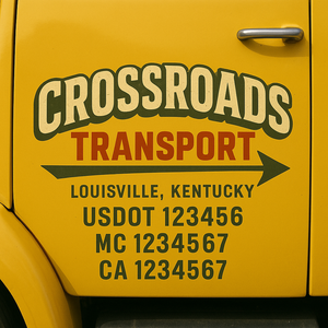Truck Door Decal Lettering Sticker Signs | Add Your Info - Create Your Own Semi-Truck Door Signs