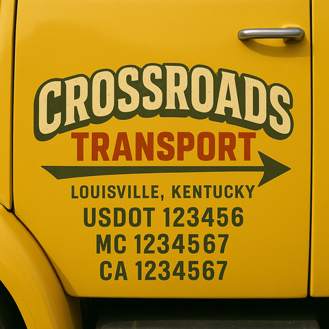 Truck Door Decal Lettering Sticker Signs | Add Your Info - Create Your Own Semi-Truck Door Signs