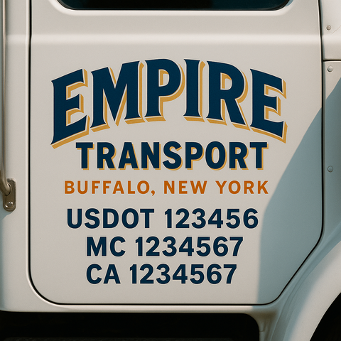 Truck Door Decal Lettering Sticker Signs | Add Your Info - Create Your Own Semi-Truck Door Signs