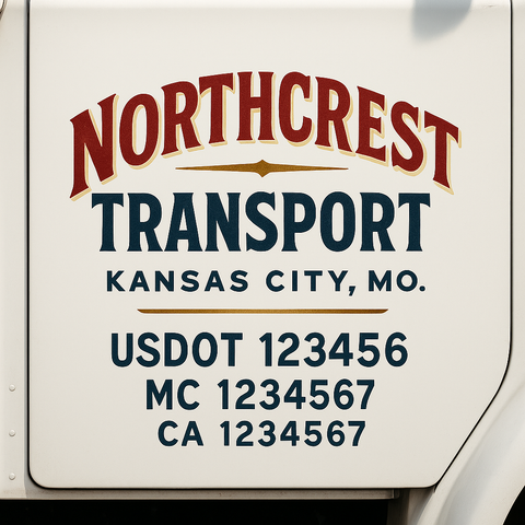 Truck Door Decal Lettering Sticker Signs | Add Your Info - Create Your Own Semi-Truck Door Signs