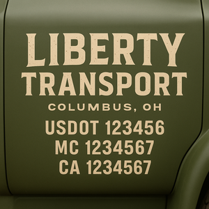 Truck Door Decal Lettering Sticker Signs | Add Your Info - Create Your Own Semi-Truck Door Signs