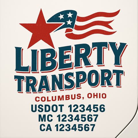 Truck Door Decal Lettering Sticker Signs | Add Your Info - Create Your Own Semi-Truck Door Signs