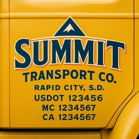 Truck Door Decal Lettering Sticker Signs | Add Your Info - Create Your Own Semi-Truck Door Signs
