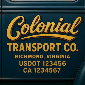 Truck Door Decal Lettering Sticker Signs | Add Your Info - Create Your Own Semi-Truck Door Signs