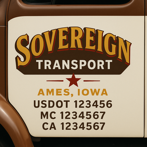Truck Door Decal Lettering Sticker Signs | Add Your Info - Create Your Own Semi-Truck Door Signs