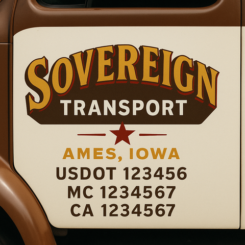 Truck Door Decal Lettering Sticker Signs | Add Your Info - Create Your Own Semi-Truck Door Signs