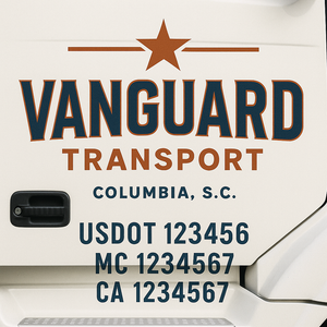 Truck Door Decal Lettering Sticker Signs | Add Your Info - Create Your Own Semi-Truck Door Signs