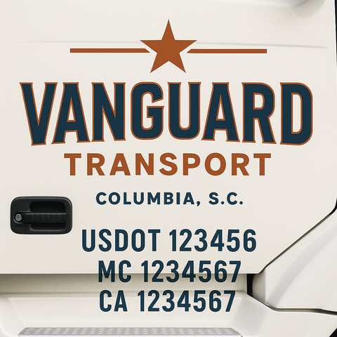 Truck Door Decal Lettering Sticker Signs | Add Your Info - Create Your Own Semi-Truck Door Signs
