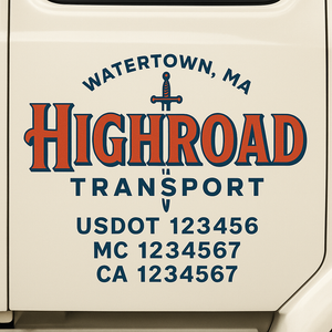 Truck Door Decal Lettering Sticker Signs | Add Your Info - Create Your Own Semi-Truck Door Signs