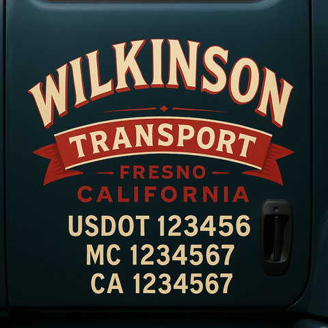 Truck Door Decal Lettering Sticker Signs | Add Your Info - Create Your Own Semi-Truck Door Signs