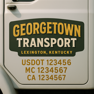 Truck Door Decal Lettering Sticker Signs | Add Your Info - Create Your Own Semi-Truck Door Signs