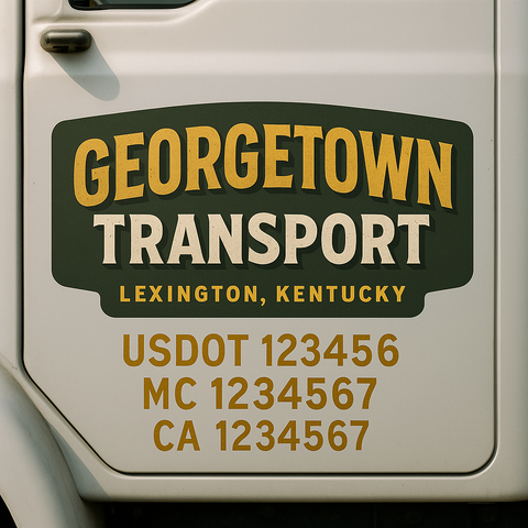 Truck Door Decal Lettering Sticker Signs | Add Your Info - Create Your Own Semi-Truck Door Signs