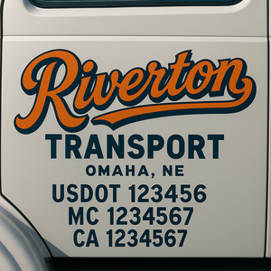 Truck Door Decal Lettering Sticker Signs | Add Your Info - Create Your Own Semi-Truck Door Signs