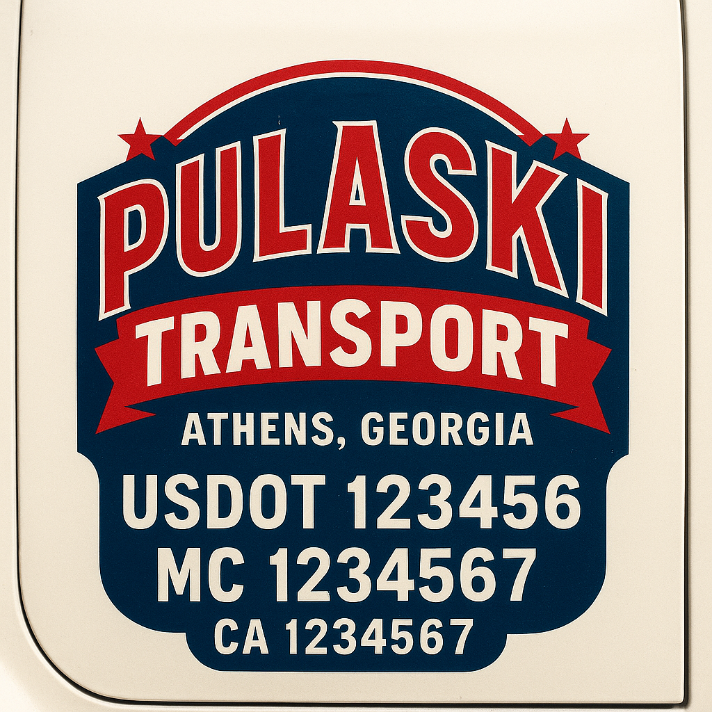 Truck Door Decal Lettering Sticker Signs | Add Your Info - Create Your Own Semi-Truck Door Signs
