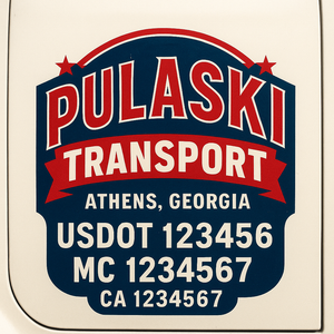 Truck Door Decal Lettering Sticker Signs | Add Your Info - Create Your Own Semi-Truck Door Signs