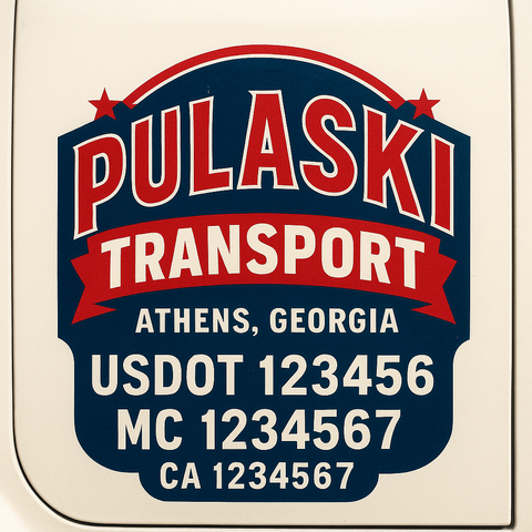 Truck Door Decal Lettering Sticker Signs | Add Your Info - Create Your Own Semi-Truck Door Signs