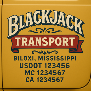 Truck Door Decal Lettering Sticker Signs | Add Your Info - Create Your Own Semi-Truck Door Signs