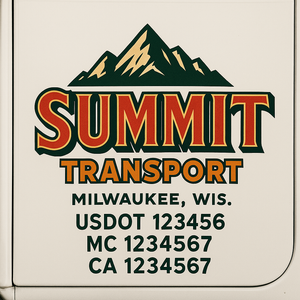 Truck Door Decal Lettering Sticker Signs | Add Your Info - Create Your Own Semi-Truck Door Signs