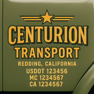 Truck Door Decal Lettering Sticker Signs | Add Your Info - Create Your Own Semi-Truck Door Signs