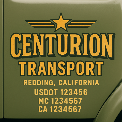 Truck Door Decal Lettering Sticker Signs | Add Your Info - Create Your Own Semi-Truck Door Signs