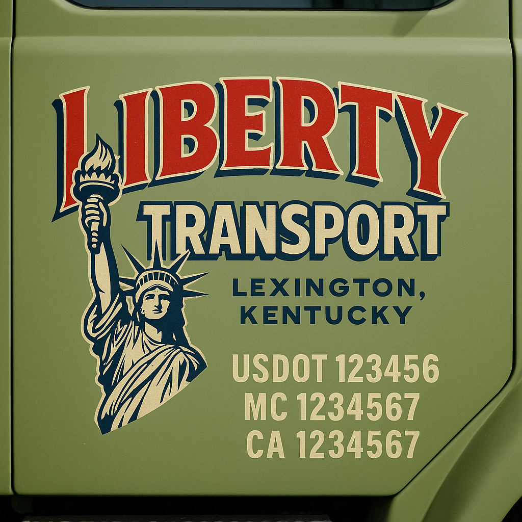 Truck Door Decal Lettering Sticker Signs | Add Your Info - Create Your Own Semi-Truck Door Signs