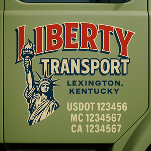 Truck Door Decal Lettering Sticker Signs | Add Your Info - Create Your Own Semi-Truck Door Signs