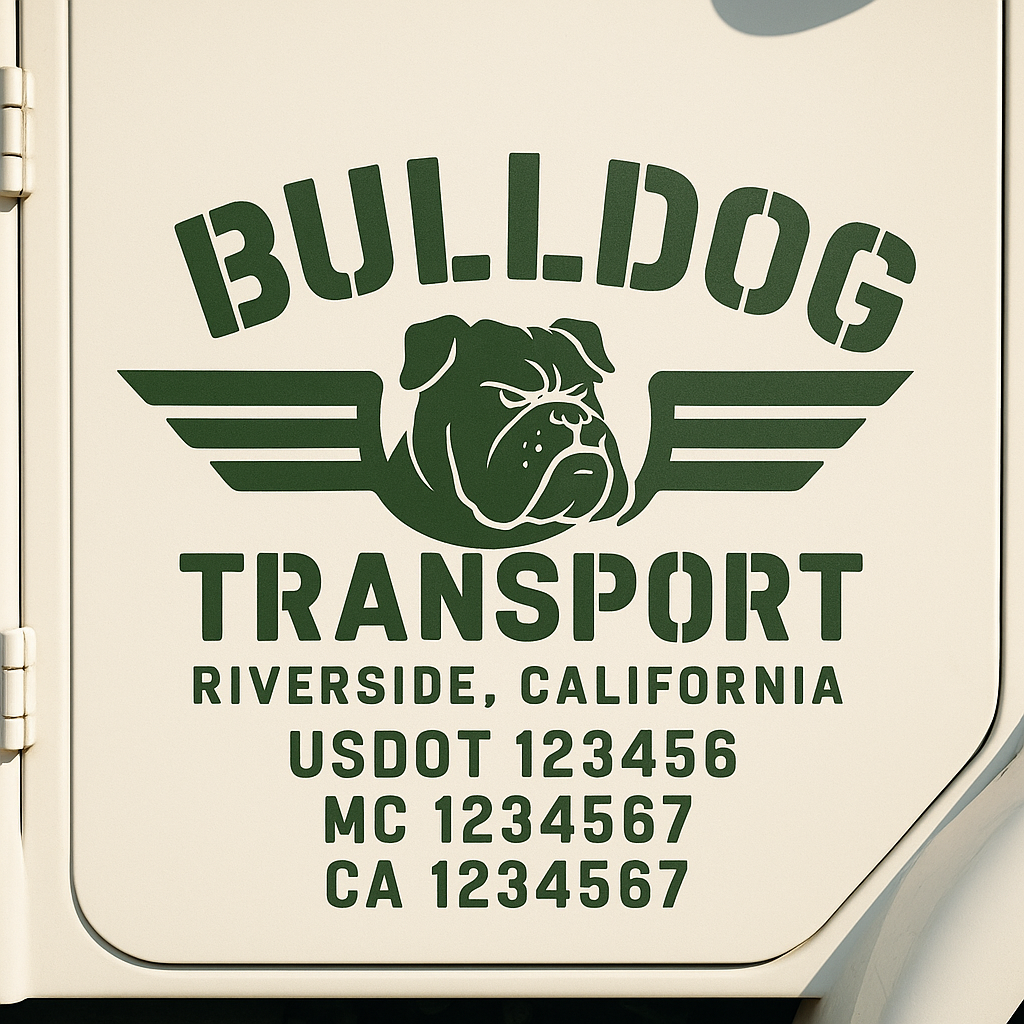 Truck Door Decal Lettering Sticker Signs | Add Your Info - Create Your Own Semi-Truck Door Signs