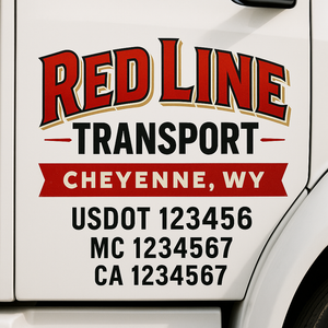 Truck Door Decal Lettering Sticker Signs | Add Your Info - Create Your Own Semi-Truck Door Signs