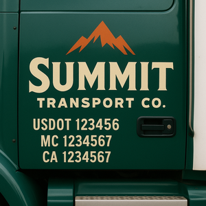 Truck Door Decal Lettering Sticker Signs | Add Your Info - Create Your Own Semi-Truck Door Signs
